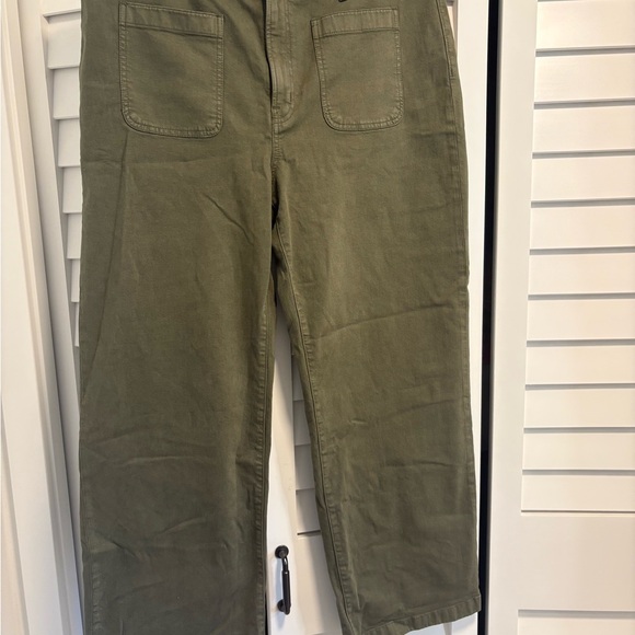 Madewell Pants - Madewell Emmett Wide-Leg Pants in Olive